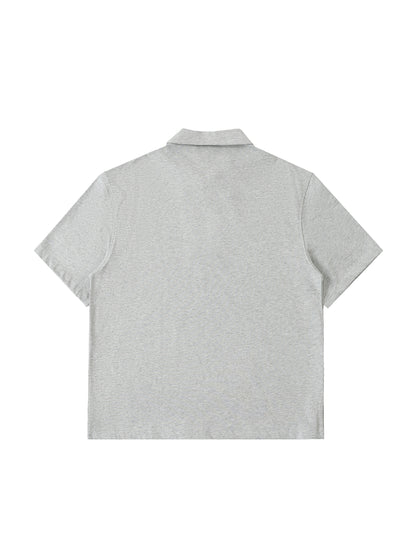 Half-Zip Cotton Polo Shirt - Gorilian