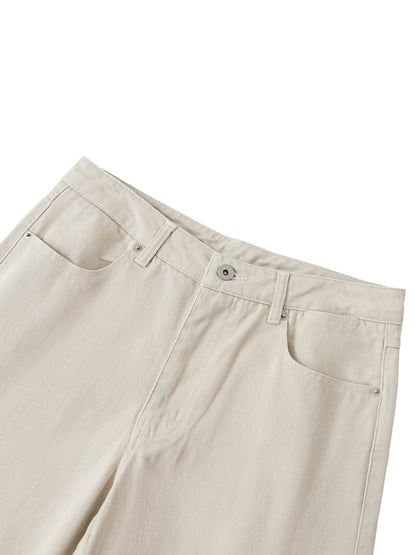 Heavyweight Cotton Straight-Leg Pants - Gorilian