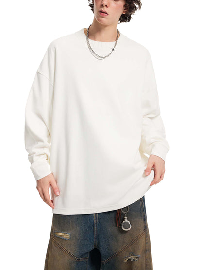 Knitted Round Neck Oversize Sweatshirt - Gorilian