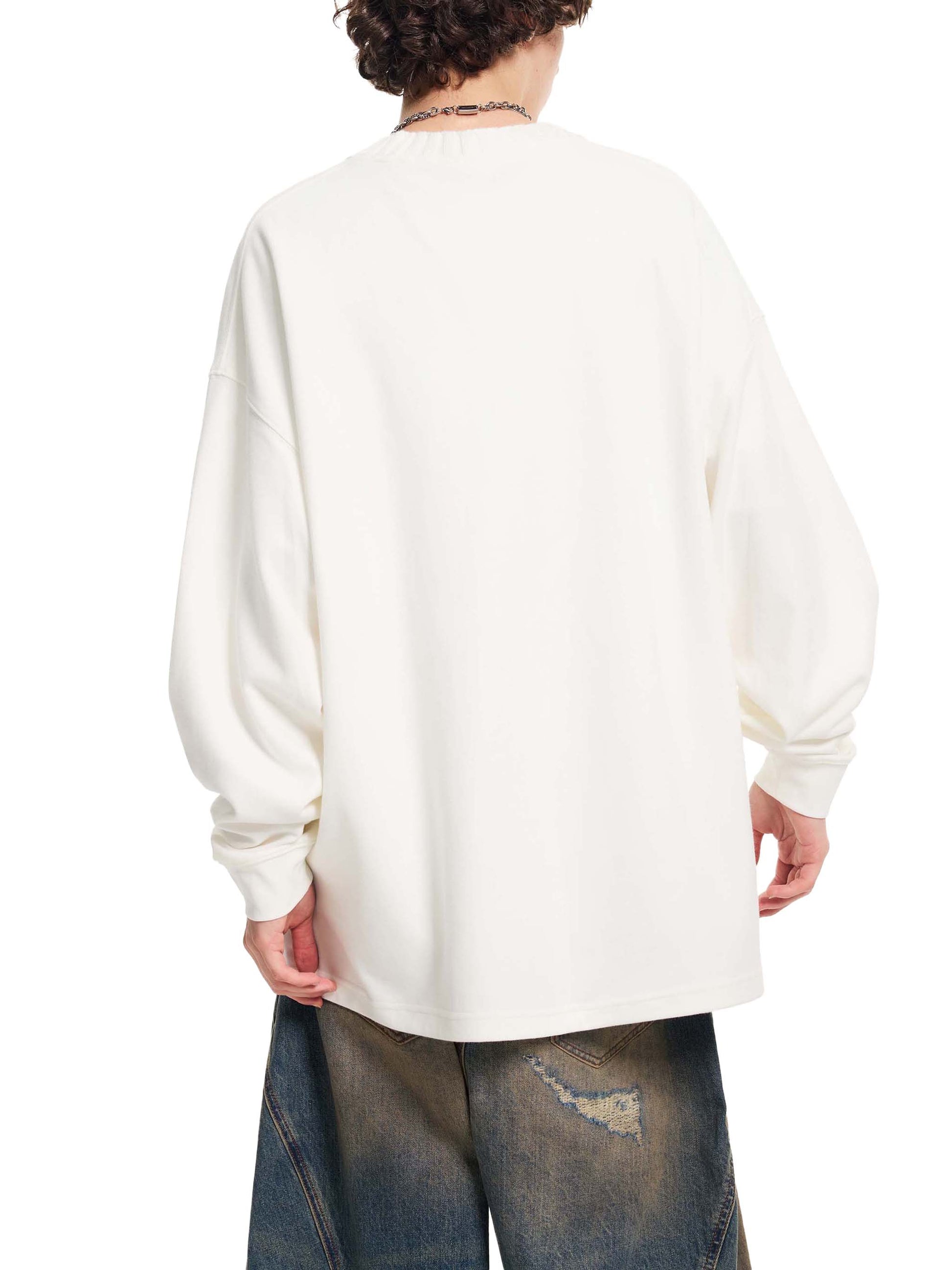 Knitted Round Neck Oversize Sweatshirt - Gorilian