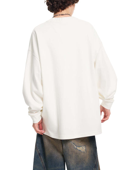 Knitted Round Neck Oversize Sweatshirt - Gorilian