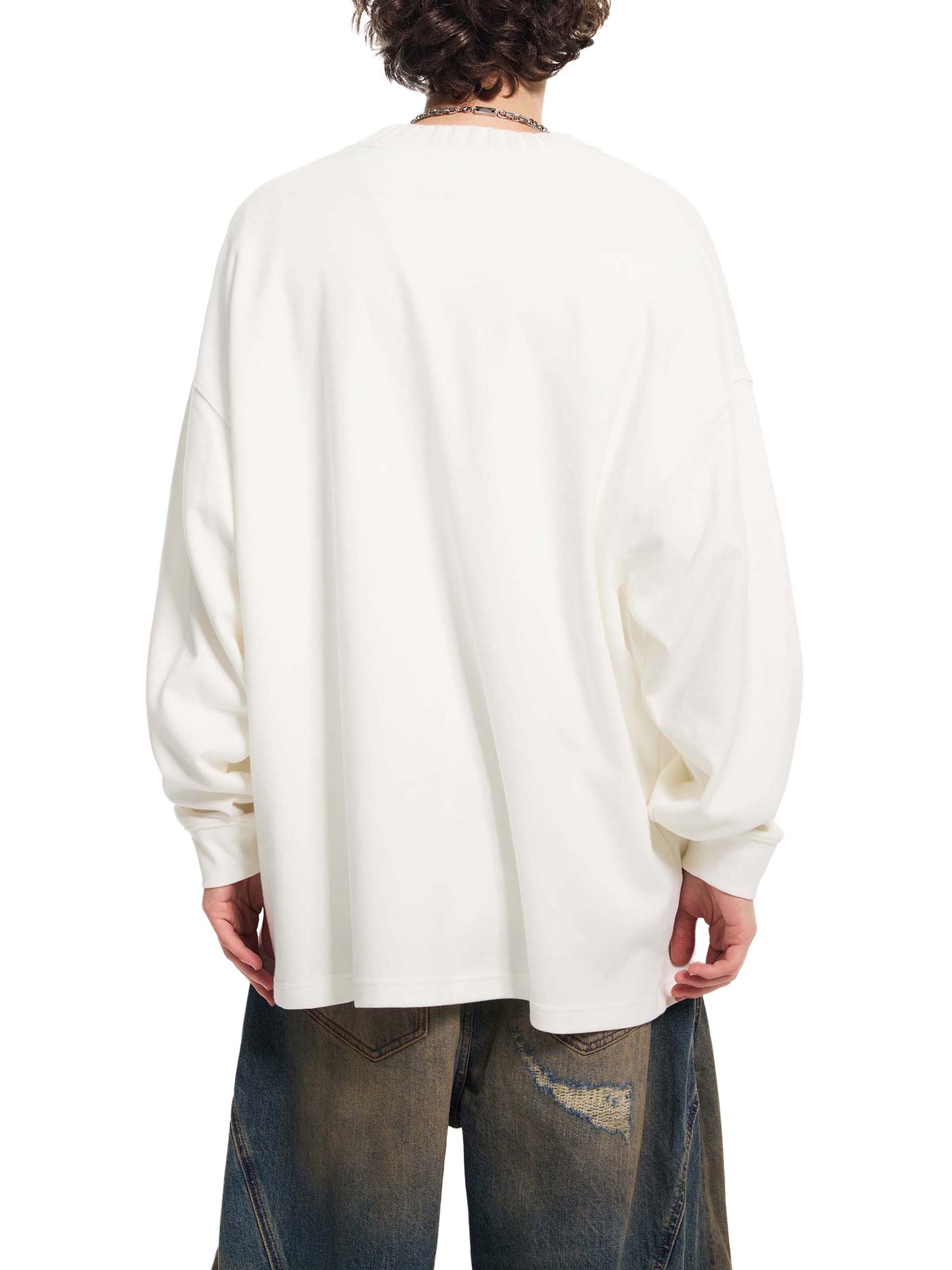 Knitted Round Neck Oversize Sweatshirt - Gorilian