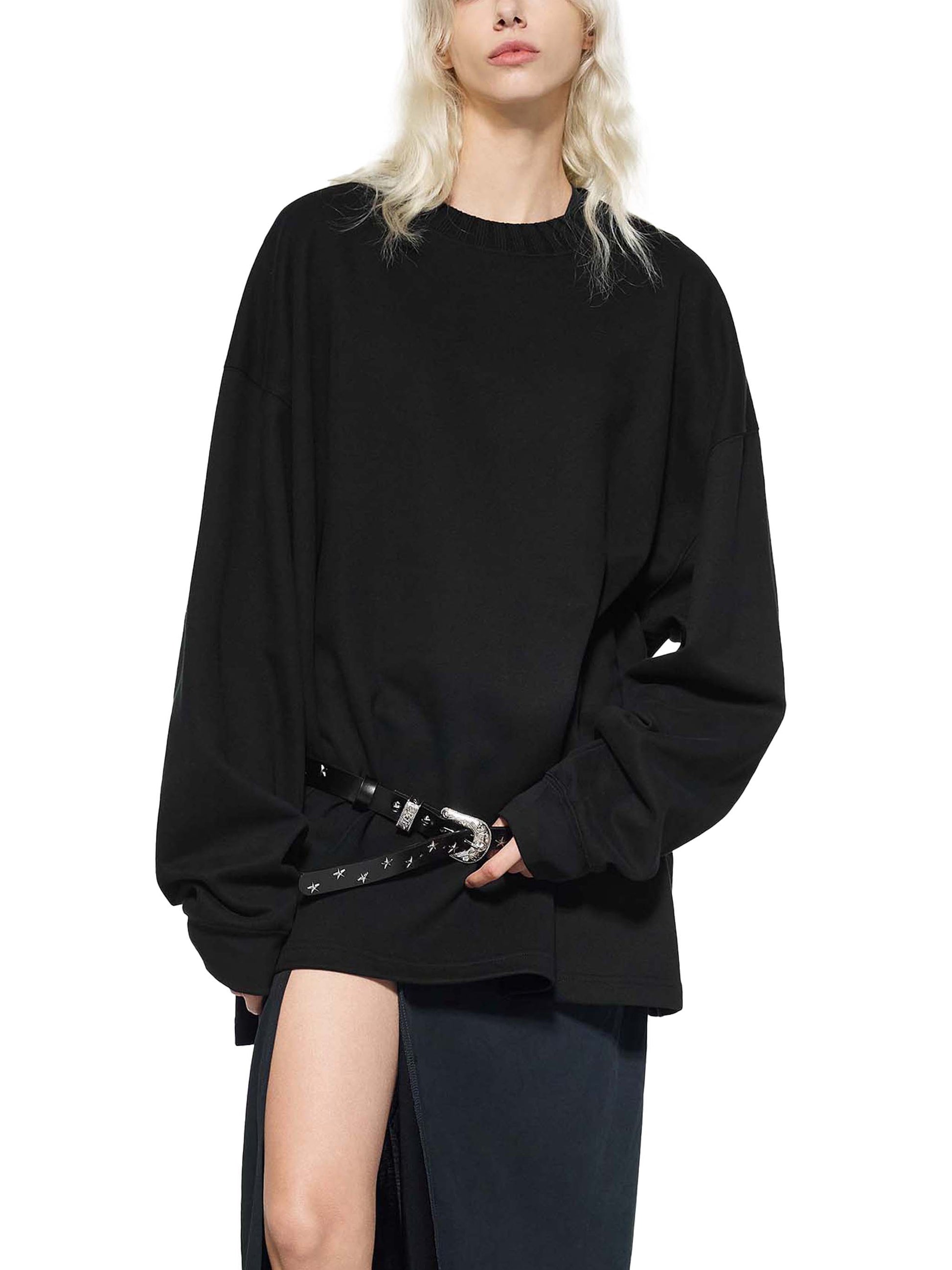 Knitted Round Neck Oversize Sweatshirt - Gorilian
