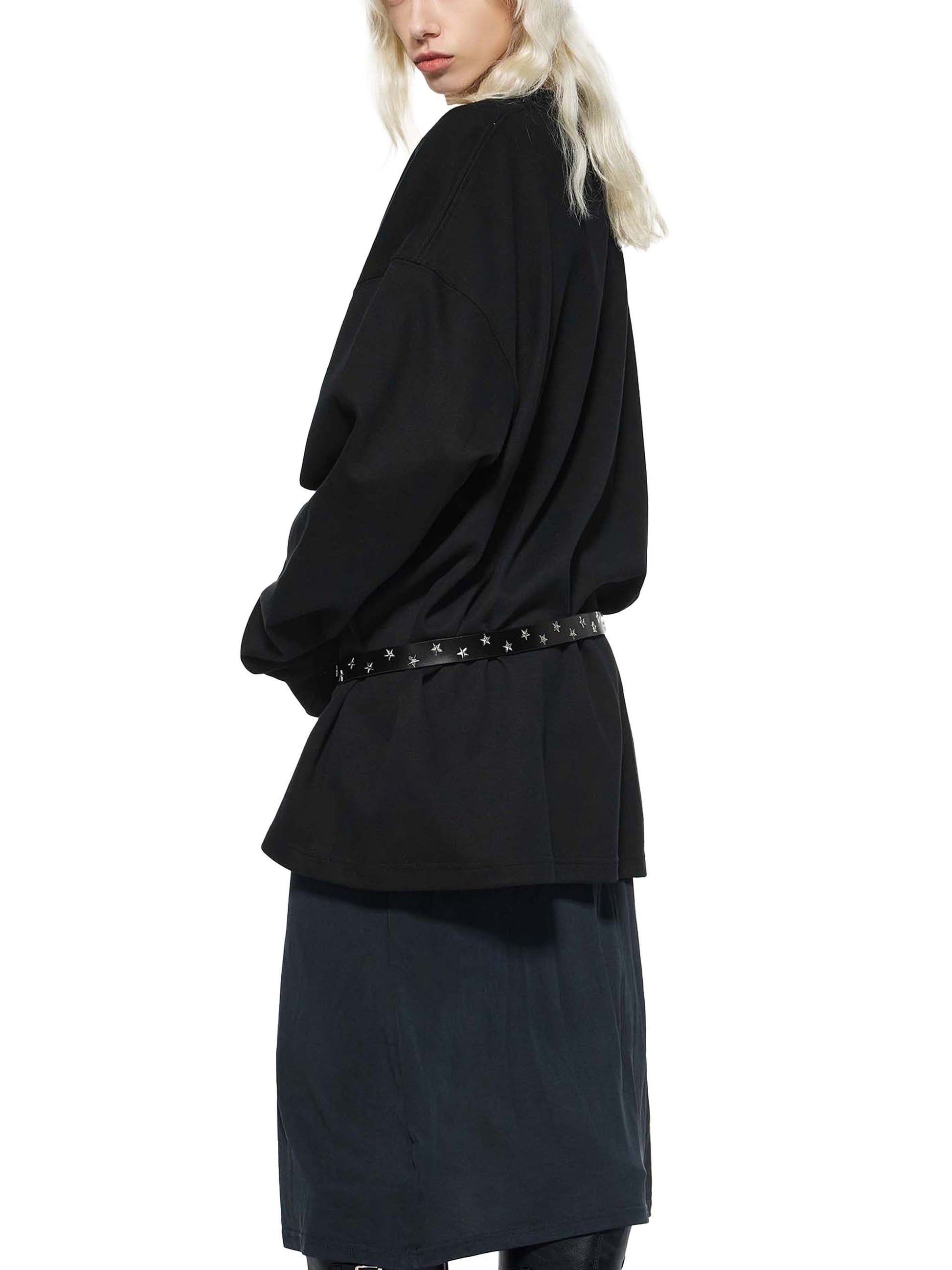 Knitted Round Neck Oversize Sweatshirt - Gorilian