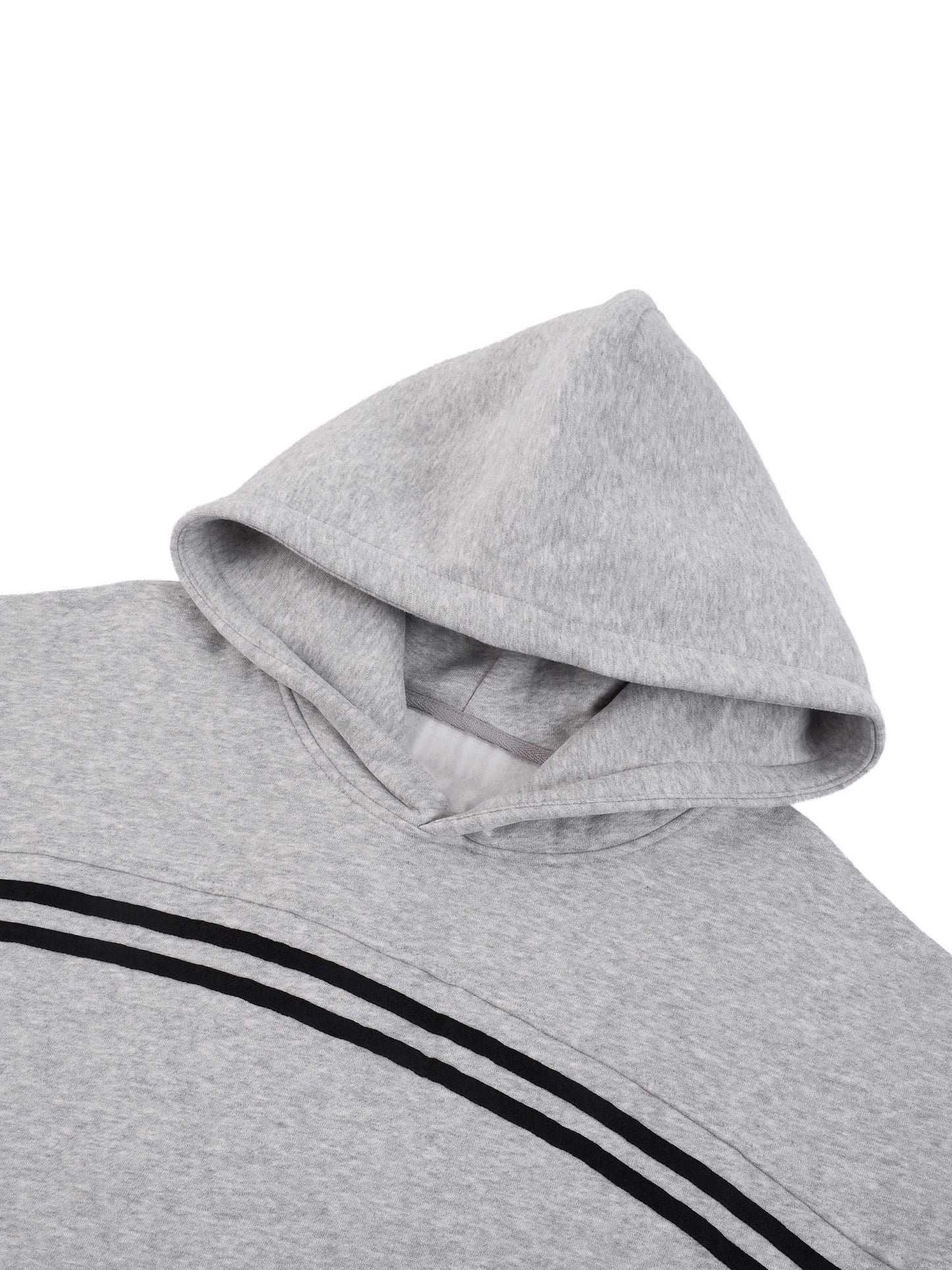 Sun Fade Contrast Tape Fleece Hoodie - Gorilian
