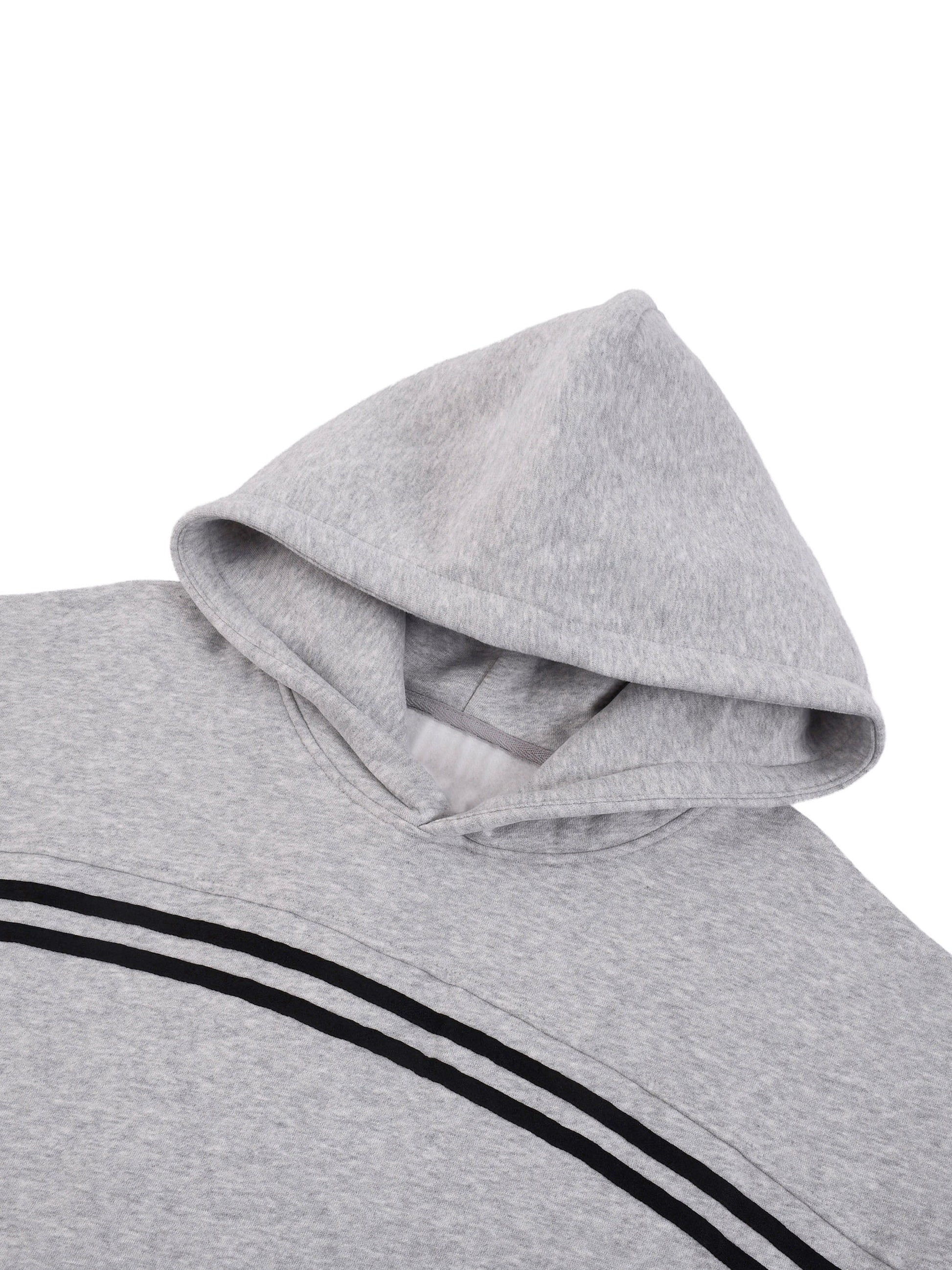 Sun Fade Contrast Tape Fleece Hoodie - Gorilian
