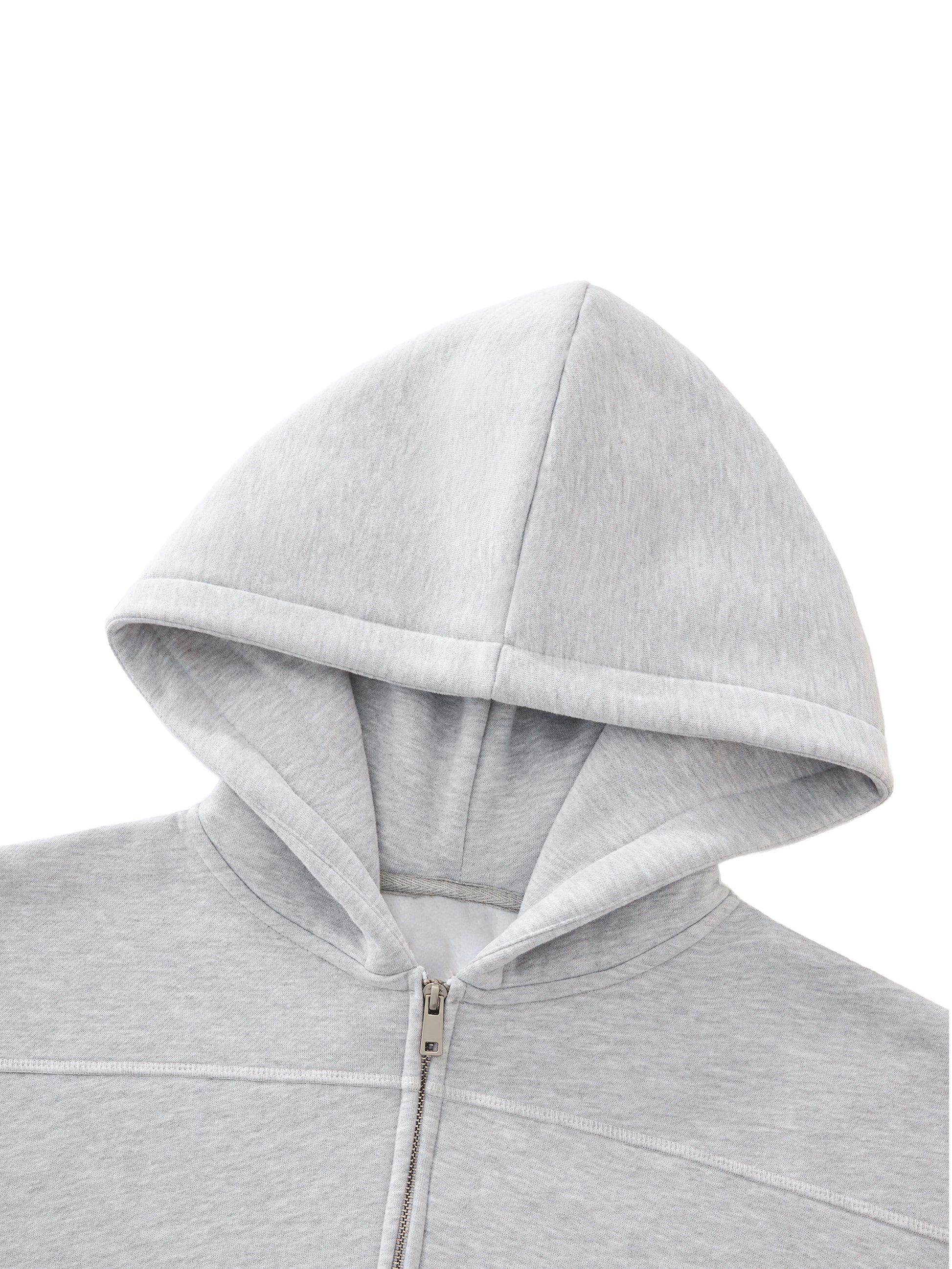 Contrast-Stitched Boxy Fleece Hoodie – “The World is Yours” - Gorilian