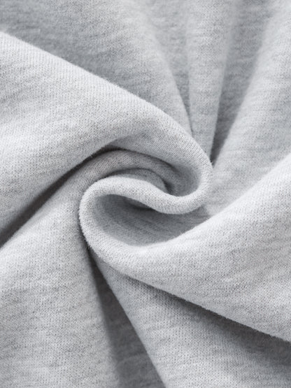 Contrast-Stitched Boxy Fleece Hoodie – “The World is Yours” - Gorilian