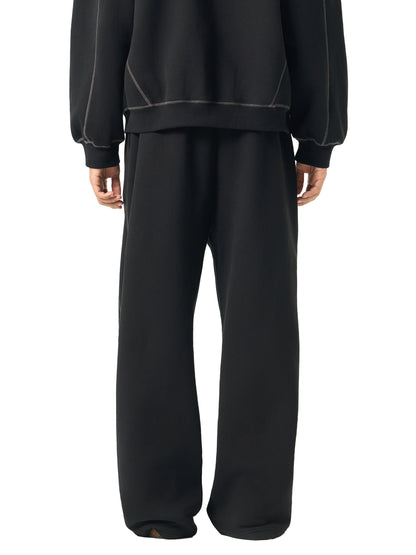 Contrast-Stitched Fleece Sweatpants - Gorilian