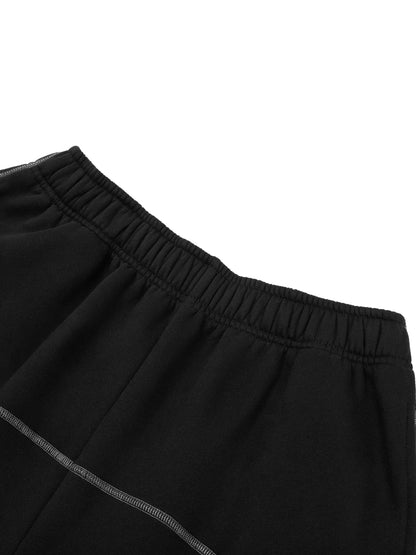 Contrast-Stitched Fleece Sweatpants - Gorilian
